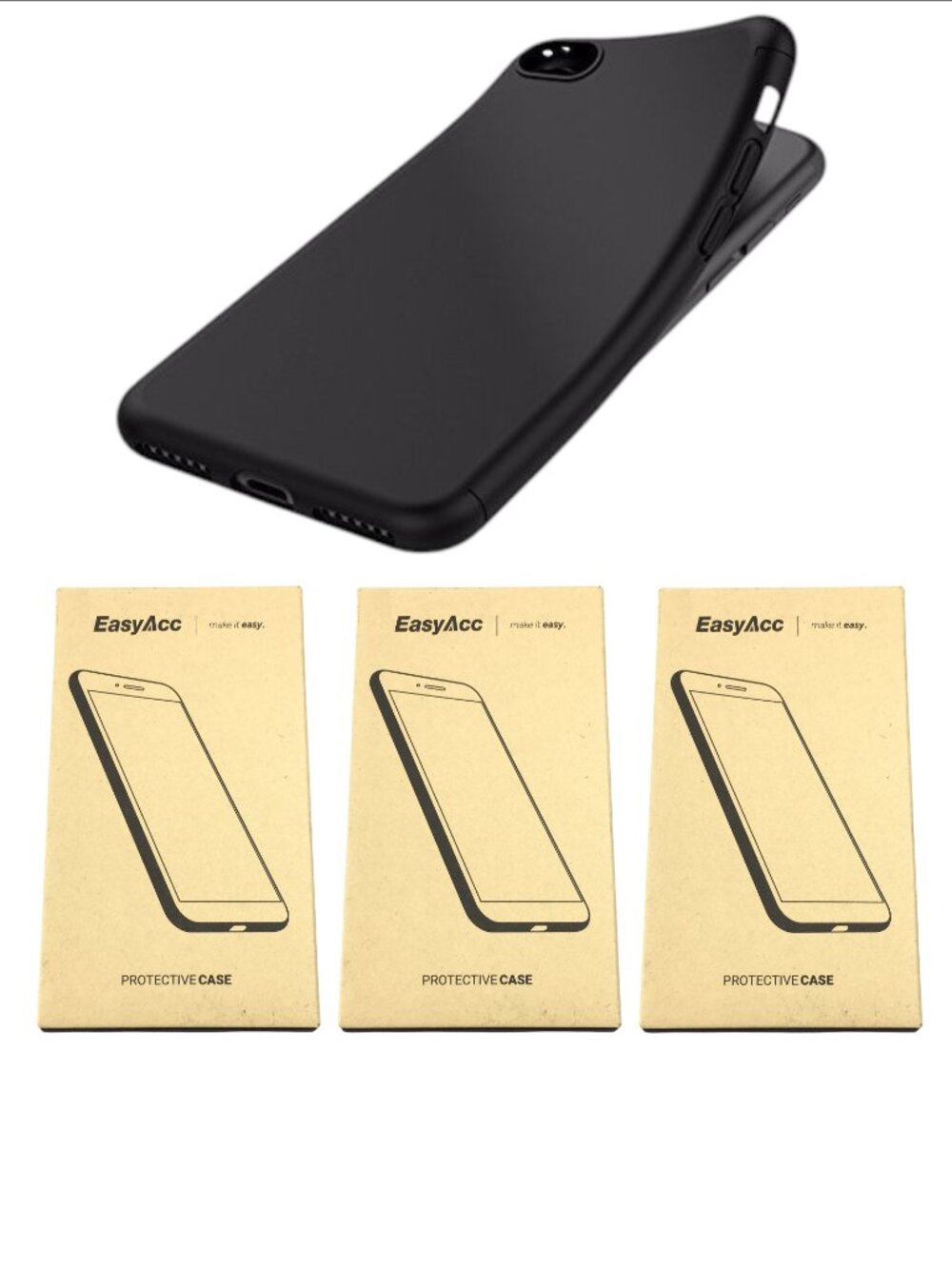 3 NEW iPhone Xs 1Os X 10 Case Cover Matte Black Slim Protective Cover NIP - Picture 11 of 11